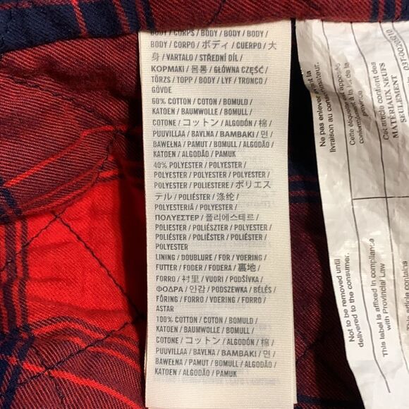 Abercrombie & Fitch Women’s Jacket Faux Fur Hooded Quilted Plaid Coat M - Picture 7 of 8